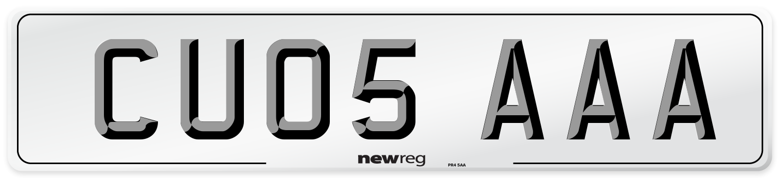 CU05 AAA Number Plate from New Reg